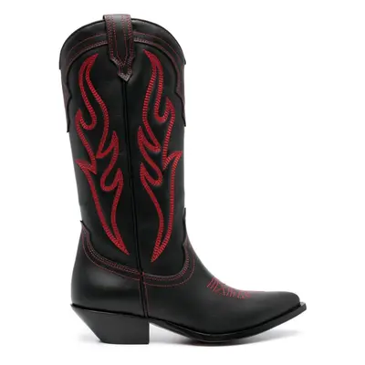 SONORA - Embroidered Suede Western Boots