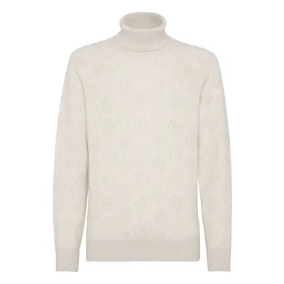 BRUNELLO CUCINELLI - Alpaca Geometric Jacquard High Neck Sweater