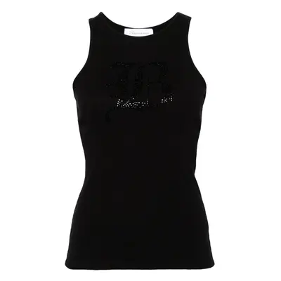 BLUMARINE - Logo Ribbed Cotton Tank Top