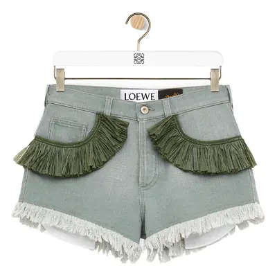 LOEWE PAULA'S IBIZA - Frayed Denim Shorts