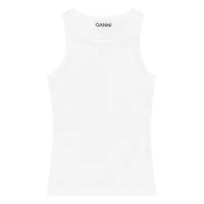 GANNI - Ribbed Organic Cotton Top