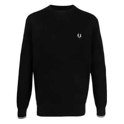 FRED PERRY - Logo Cotton Crewneck Jumper