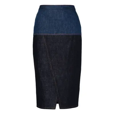 FENDI - Bicolor Denim Midi Skirt