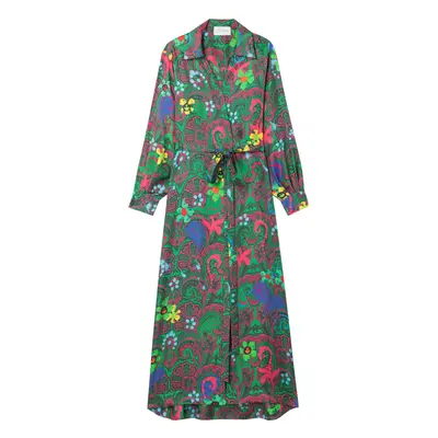 AZ FACTORY - Paisley Print Long Wrap Dress