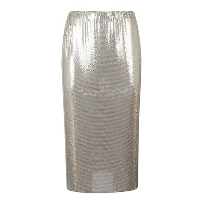 SPORTMAX - Metallic Knit Midi Skirt