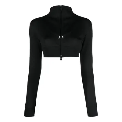 COURRÈGES - Cropped Zipped Sweatshirt