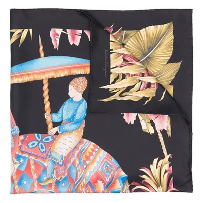 FERRAGAMO - India Print Silk Foulard