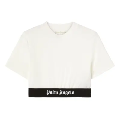 PALM ANGELS - Logo Cotton Cropped T-shirt