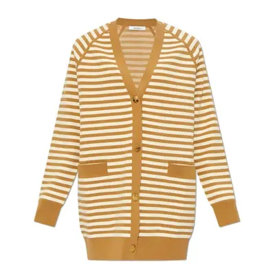 MAX MARA - Striped V-necked Cardigan