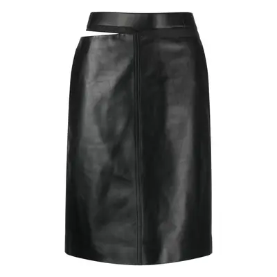 FENDI - Leather Midi Skirt