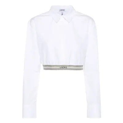 LOEWE - Logo Cotton Cropped Shirt