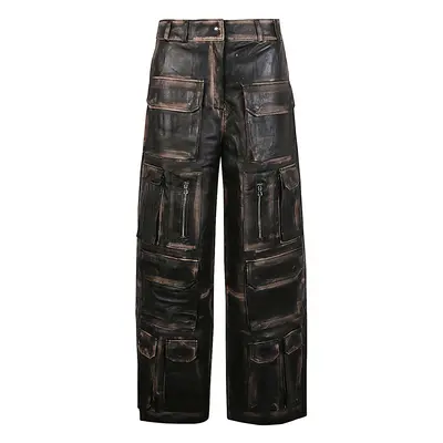 FERMAS.CLUB - Leather Cargo Trousers