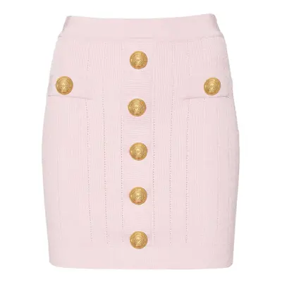 BALMAIN - Buttoned Knitted Skirt