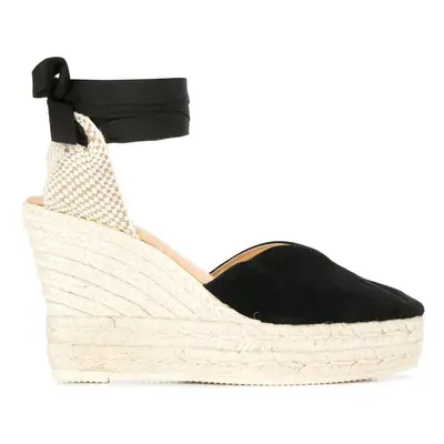 MANEBI - Hamptons Suede Heart-shaped Wedge Espadrilles