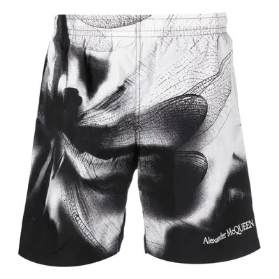 ALEXANDER MCQUEEN - Dragonfly Print Swim Shorts