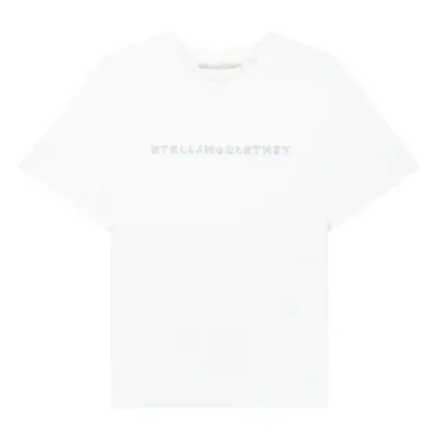 STELLA MCCARTNEY - Crystal-embellished Logo T-shirt