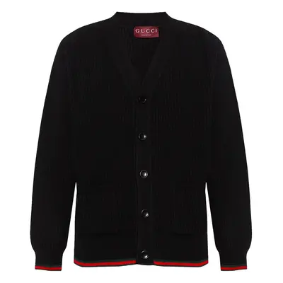 GUCCI - Cardigan With Web Decoration