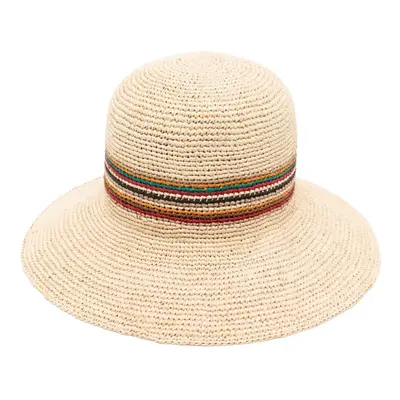 PAUL SMITH - Ribbon-detail Straw Fedora Hat