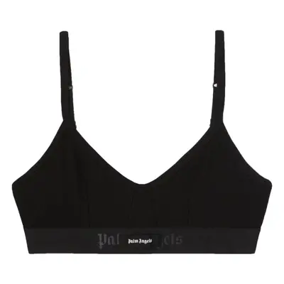 PALM ANGELS - Logo Cotton Balconette Bra