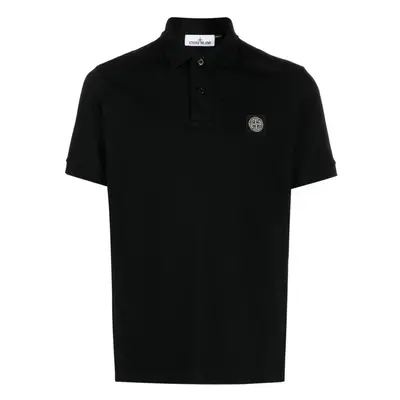 STONE ISLAND - Logo Cotton Polo Shirt