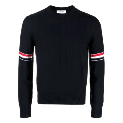 THOM BROWNE - Rwb Wool Crewneck Jumper