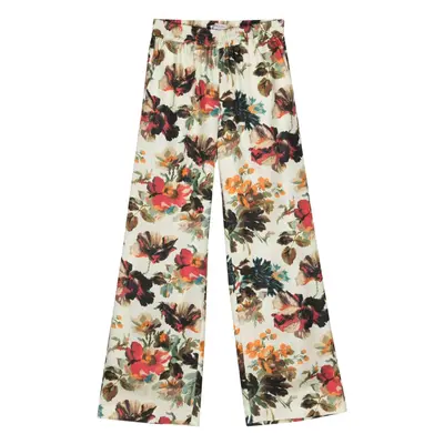 ALBERTO BIANI - Printed Silk Wide-leg Trousers