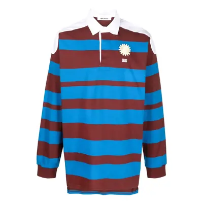 WALES BONNER - Striped Cotton Polo Shirt