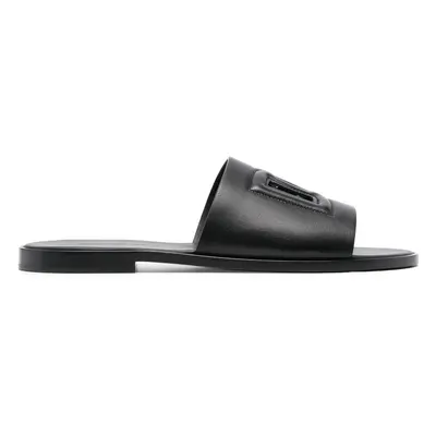 DOLCE & GABBANA - Dg Leather Flat Sandals