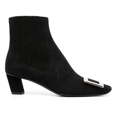 ROGER VIVIER - Belle Vivier Leather Heel Ankle Boots