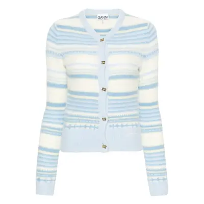 GANNI - Wool Striped Cardigan