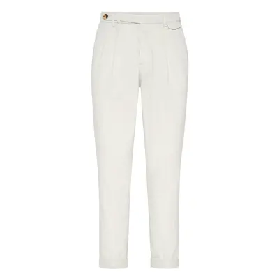 BRUNELLO CUCINELLI - Double Darts Cotton Trousers