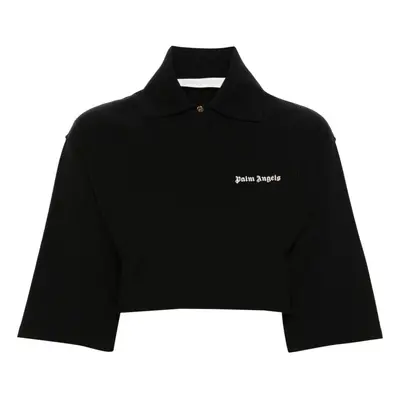 PALM ANGELS - Logo Cropped Polo Shirt