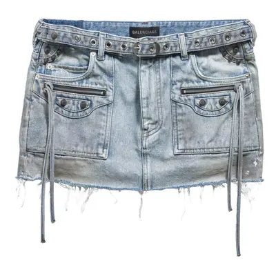 BALENCIAGA - Cagole Denim Mini Skirt