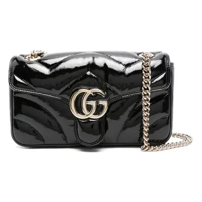 GUCCI - Gg Marmont Small Patent Leather Shoulder Bag