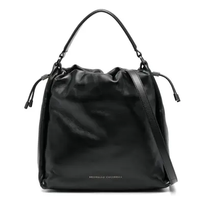 BRUNELLO CUCINELLI - Soft Leather Bucket Bag With Precious Details