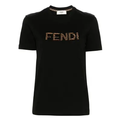 FENDI - Embroidered Logo Cotton T-shirt