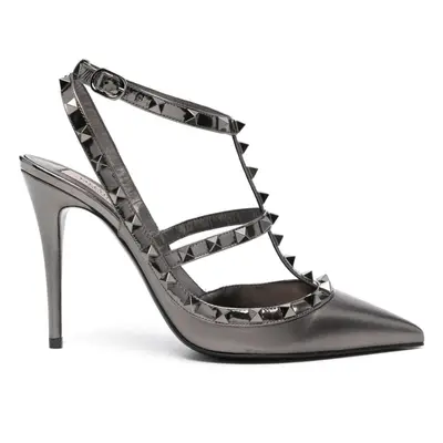 VALENTINO GARAVANI - Rockstud Laminated Leather Pumps