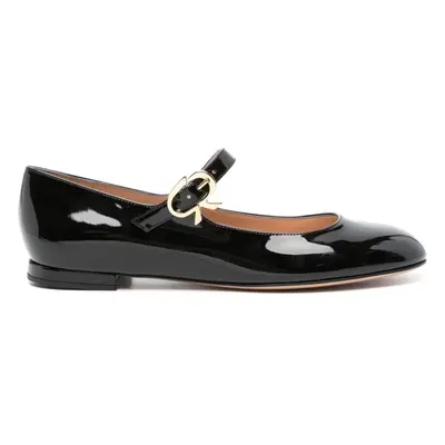 GIANVITO ROSSI - Mary Ribbon Patent Leather Ballet Flats