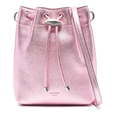 JIMMY CHOO - Bon Bon Metallic Leather Mini Bucket Bag