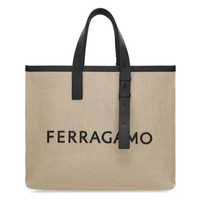 FERRAGAMO - Logo Canvas Tote