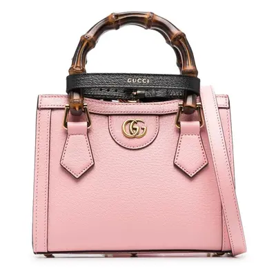 GUCCI - Diana Mini Leather Shopping Bag