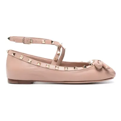 VALENTINO GARAVANI - Rockstud Leather Ballet Flats