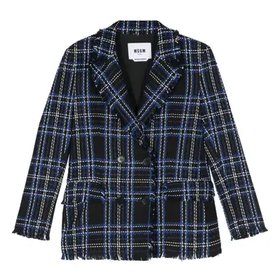 MSGM - Double-breasted Jacket With Tartan Print