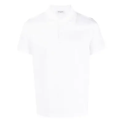 SAINT LAURENT - Monogram Cotton Piqué Polo Shirt