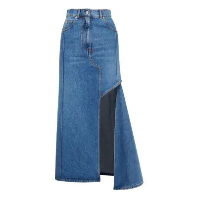 ALEXANDER MCQUEEN - Denim Midi Skirt