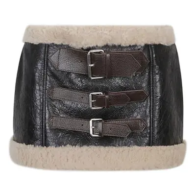 BLUMARINE - Leather Miniskirt