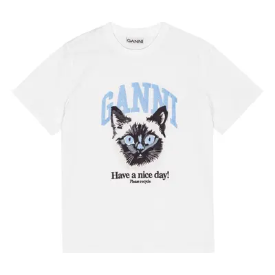 GANNI - Cat Cotton T-shirt