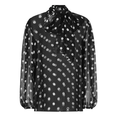 DOLCE & GABBANA - Dots Print Silk Shirt