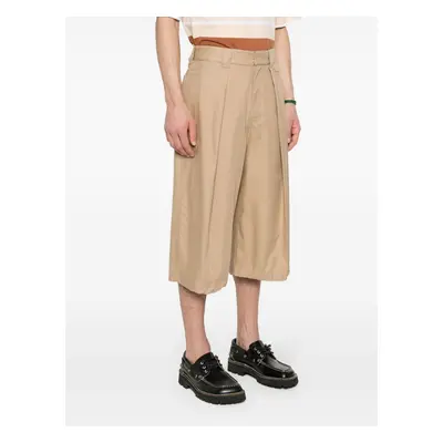 LOEWE PAULA'S IBIZA - Cotton Pleated Cropped Trousers