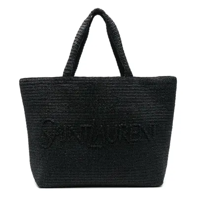 SAINT LAURENT - Logo Raffia Tote Bag